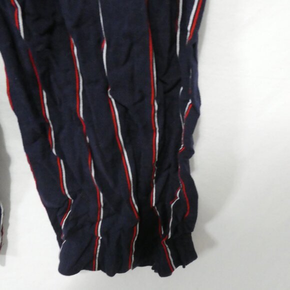 H&M - Divided | size 2 | Navy Pants With Red and White Stripes | Elastic Waist - Picture 9 of 16
